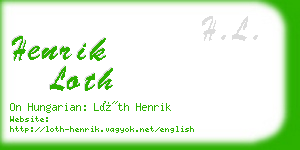 henrik loth business card